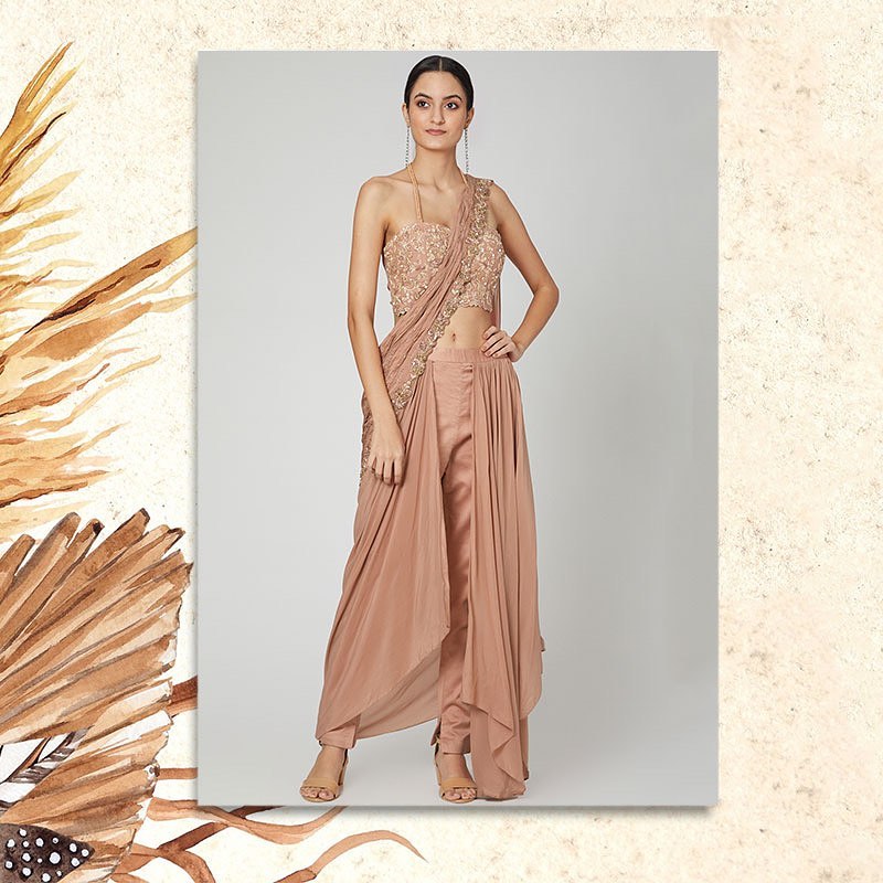 buy designer pre-draped sarees