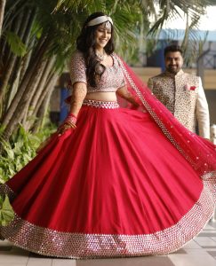 pink bridal lehenga