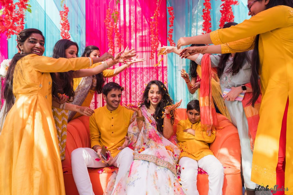 Double Intimate Wedding Ceremony With Bride In Baby Blue Lehenga