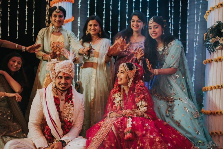 Double Intimate Wedding Ceremony With Bride In Baby Blue Lehenga