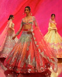 bright colored lehenga