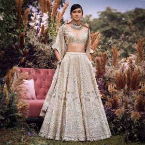 Pretty Ivory Colored Lehengas For Summer Weddings