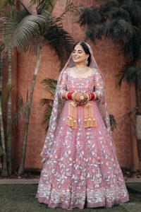 pastel pink anarkali