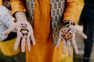 cartoon designs for groom mehendi