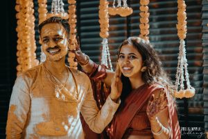 couple haldi ceremony