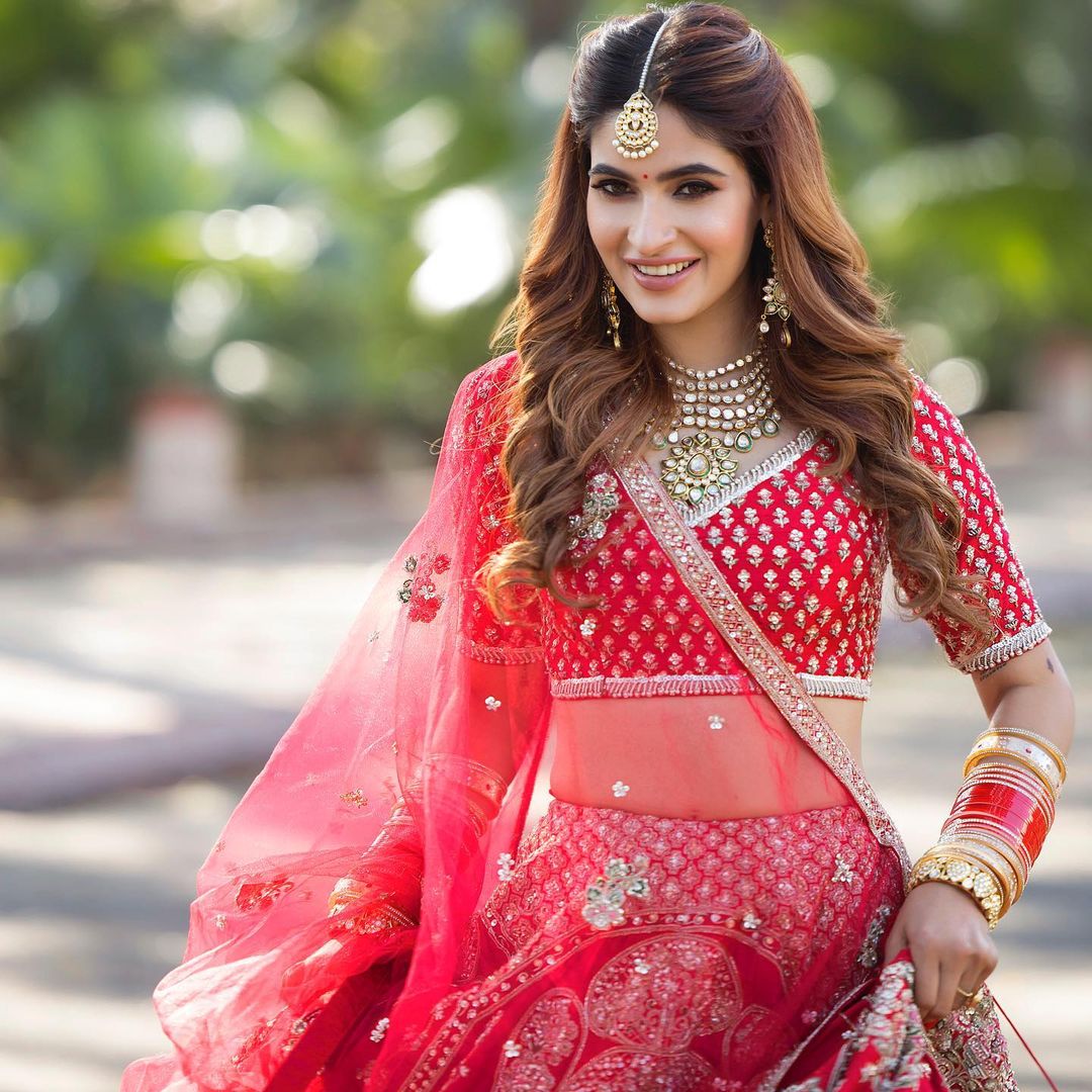 Best hairstyle with lehenga for Indian wedding functions