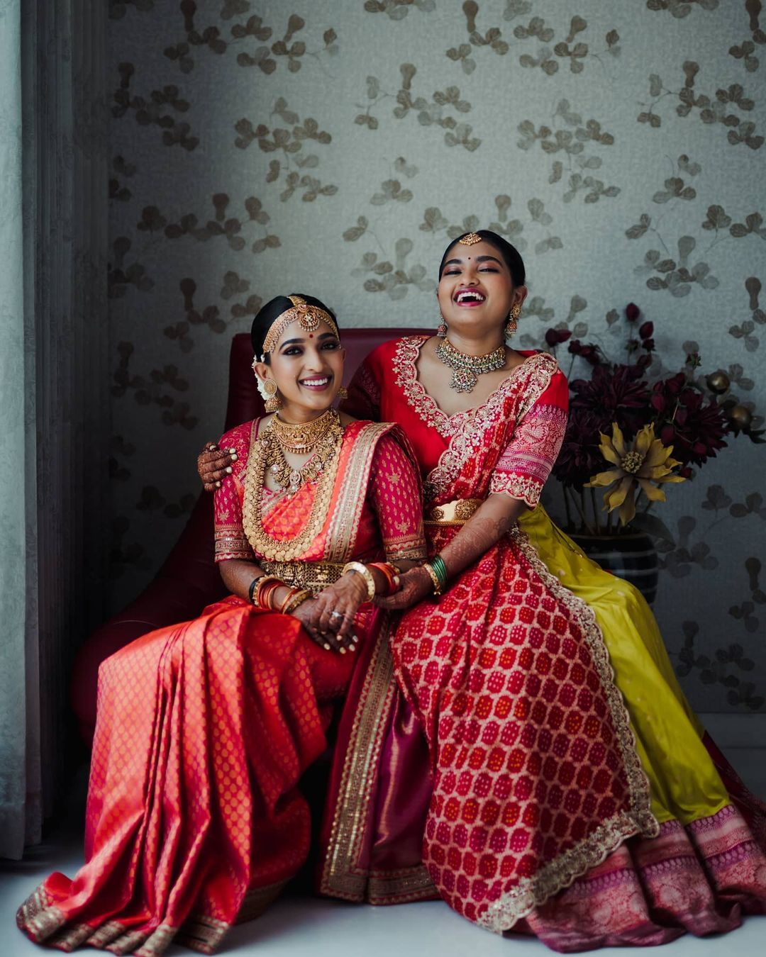 South indian bride & bridesmaid