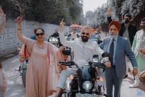 baraat on harley davidson bike