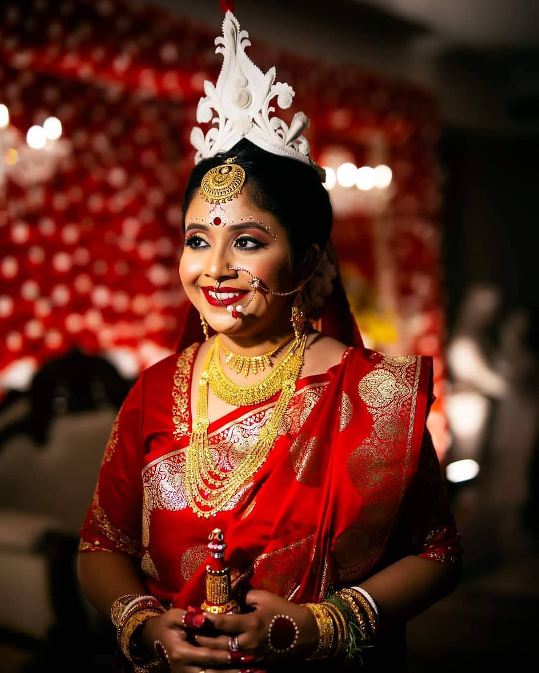 A Pretty Young Female Model Wearing Traditional Indian Bangladeshi 