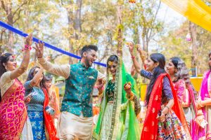 bride and groom dance