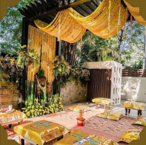 genda phool mandap decor