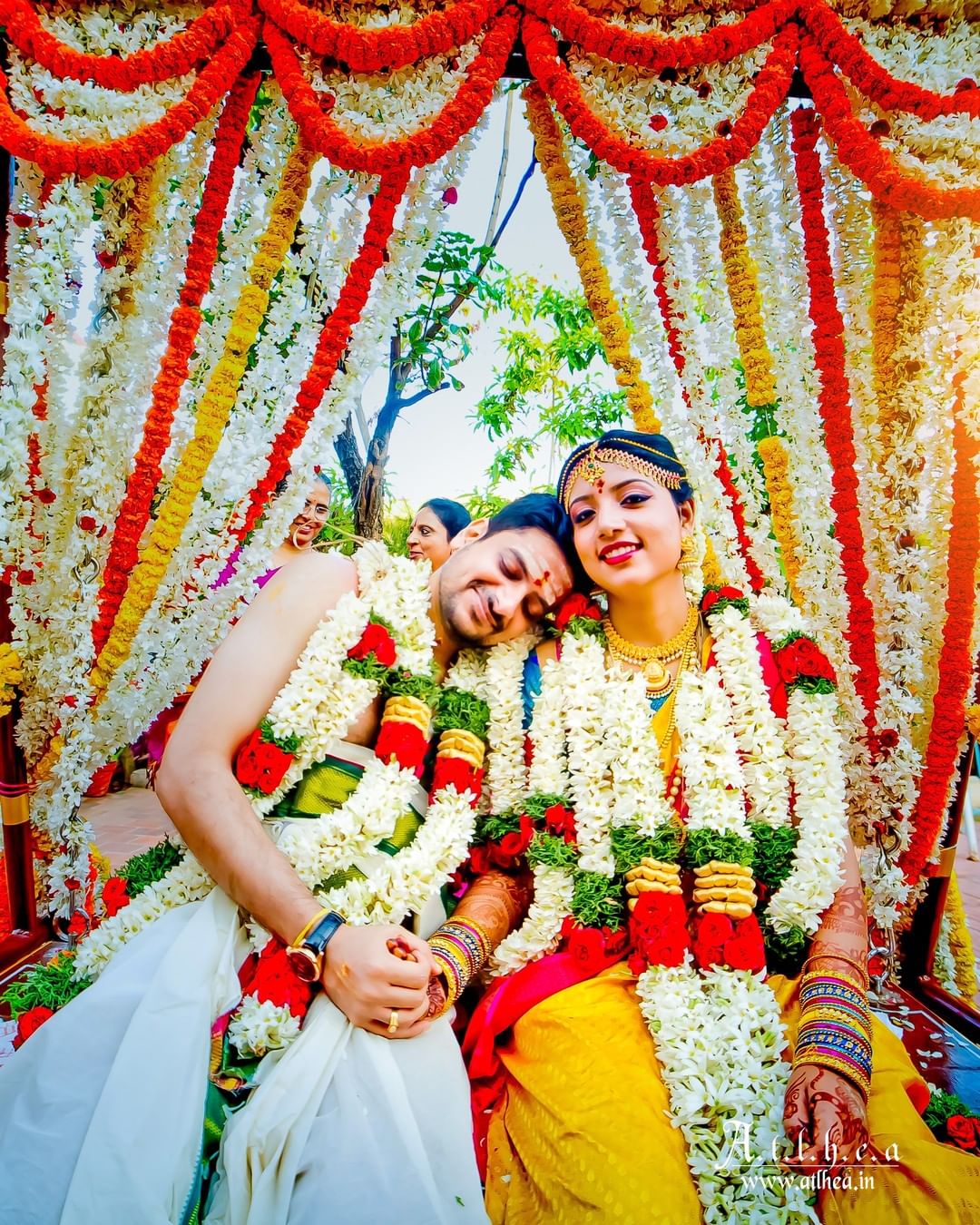 South Indian wedding couple
