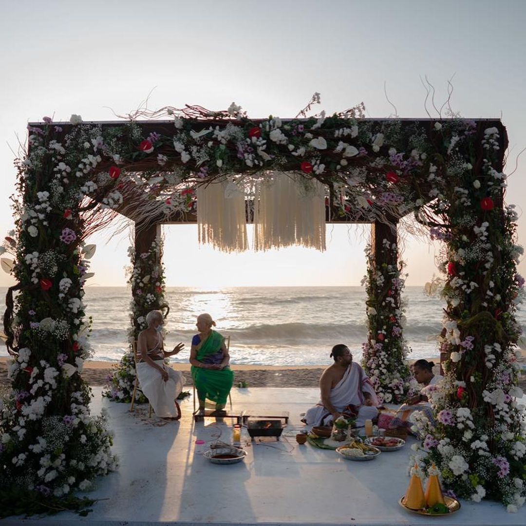 beach wedding mandap