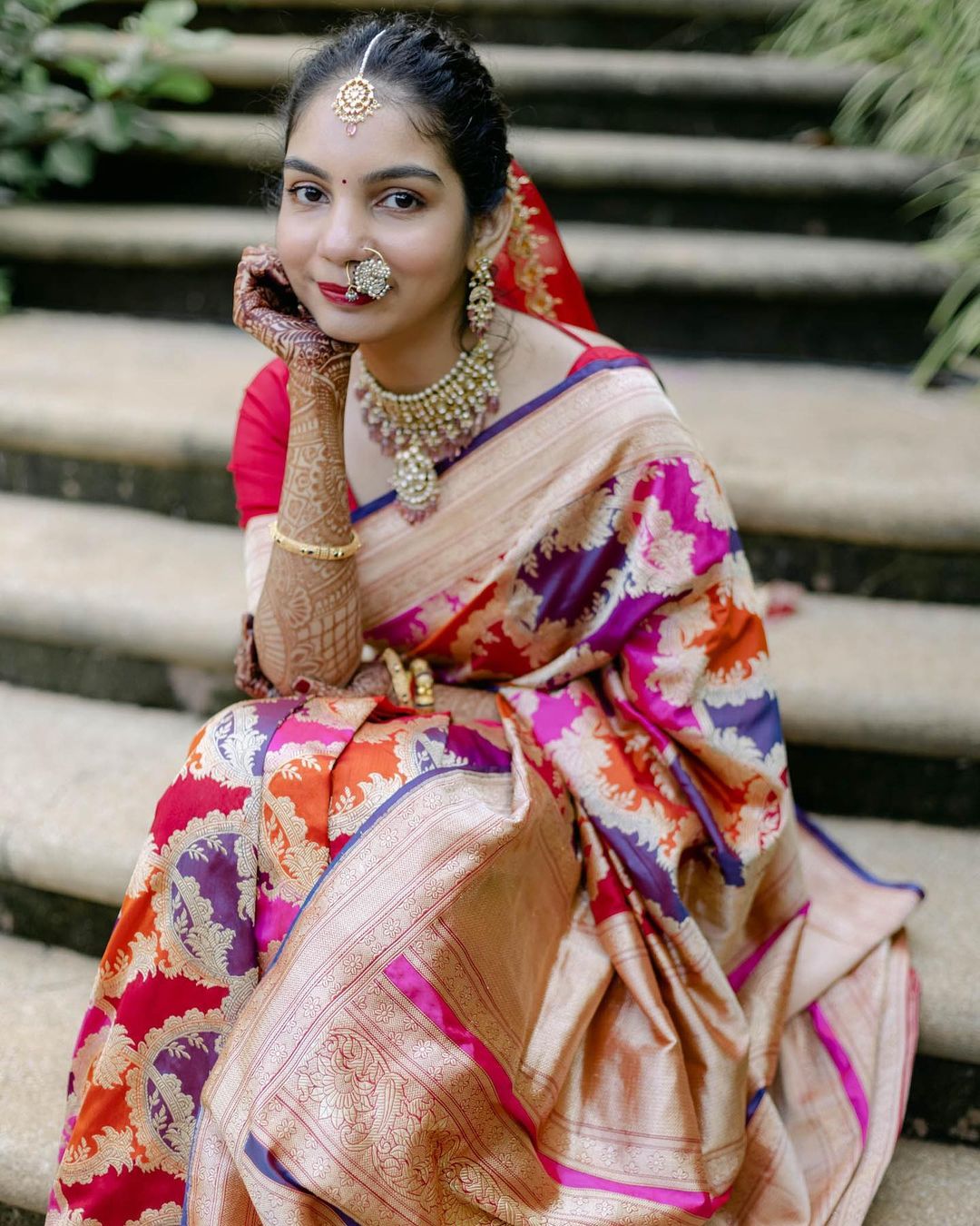 colorful bridal sarees for wedding