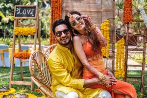 couple haldi photos