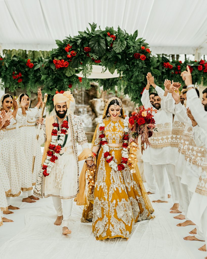 Sikh Bride In Yellow Lehenga