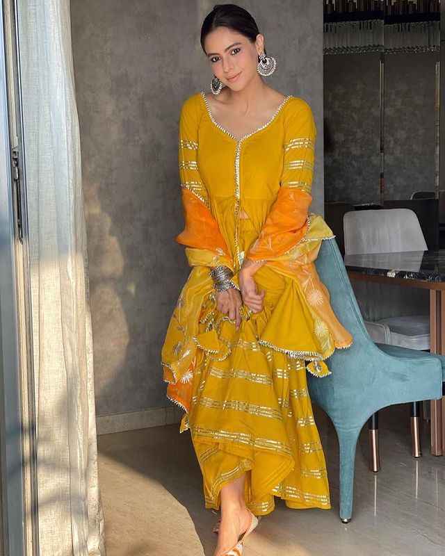 Yellow Suits For Haldi Function
