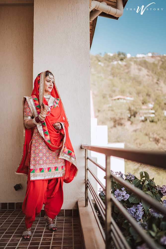 phulkari suits for brides