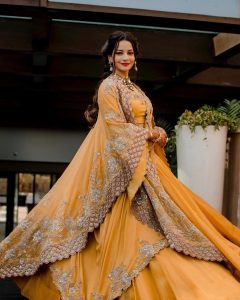 Yellow bridal lehenga