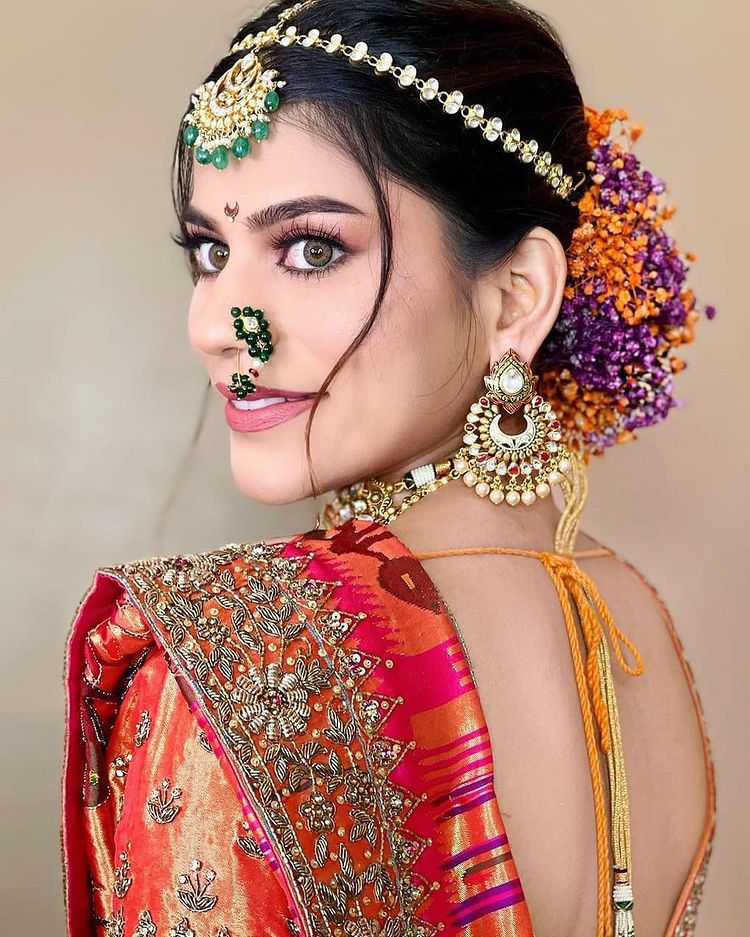 marathi bridal nose pin