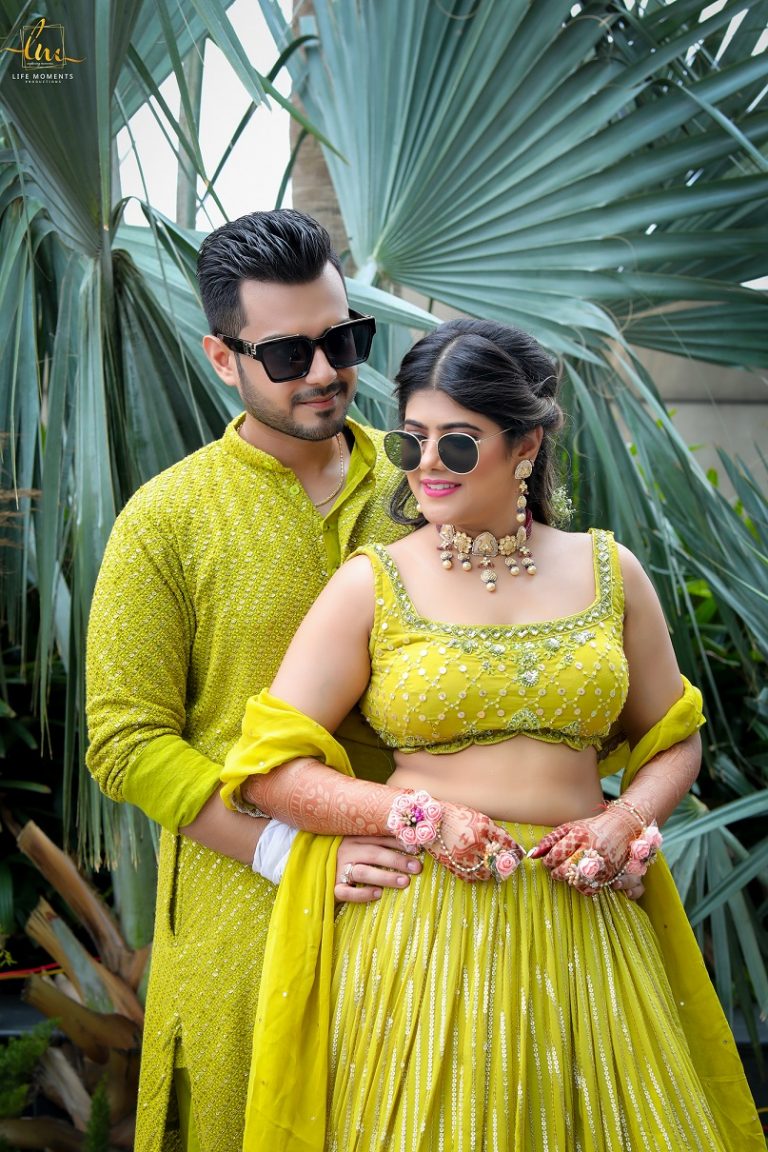Fun-Filled Delhi Wedding With The Couple In Matching Haldi Outfits