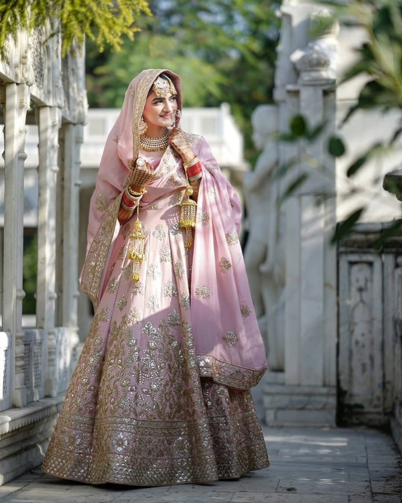 pink bridal suit ideas