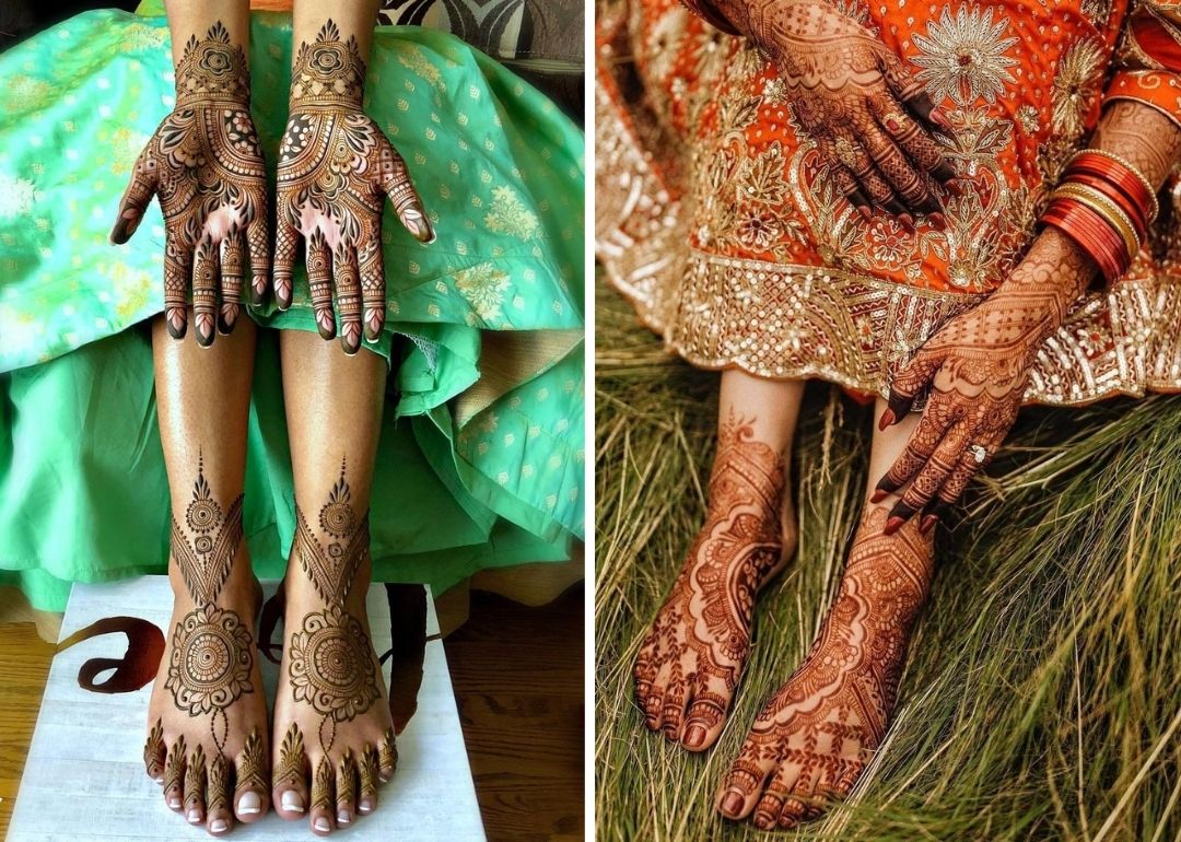 Simple Bridal Leg Mehendi Designs with Images - Latest 2022 - MEHNDI DESIGN
