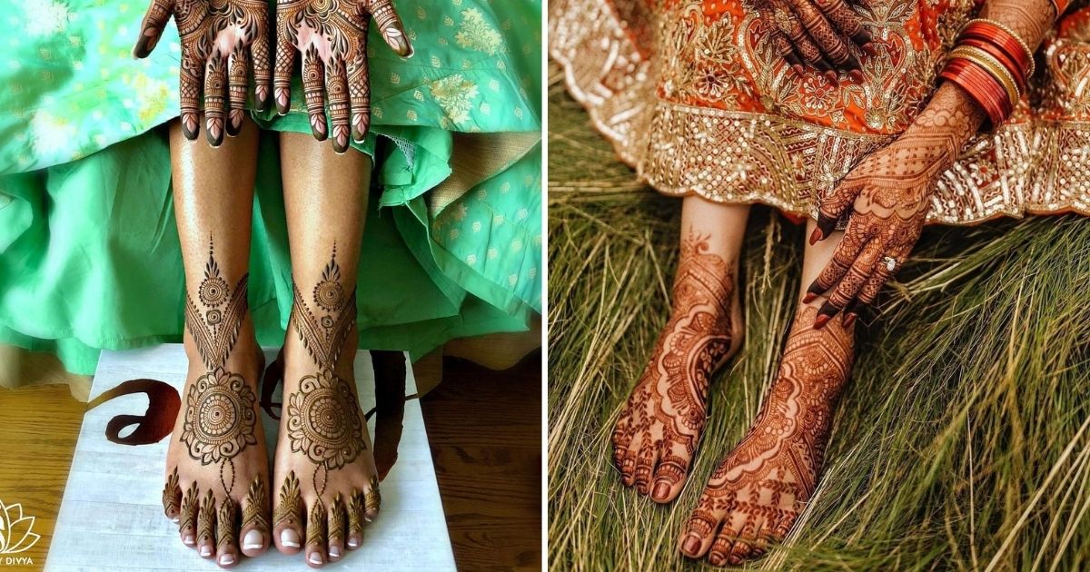 20 Minimalistic Mehndi Designs For Your Feet | WedMeGood