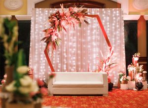 pastel pink decor for mehendi