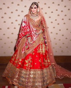 red bridal wear