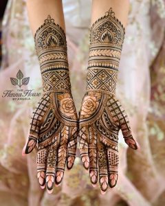 floral henna design