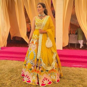 yellow bridal lehenga