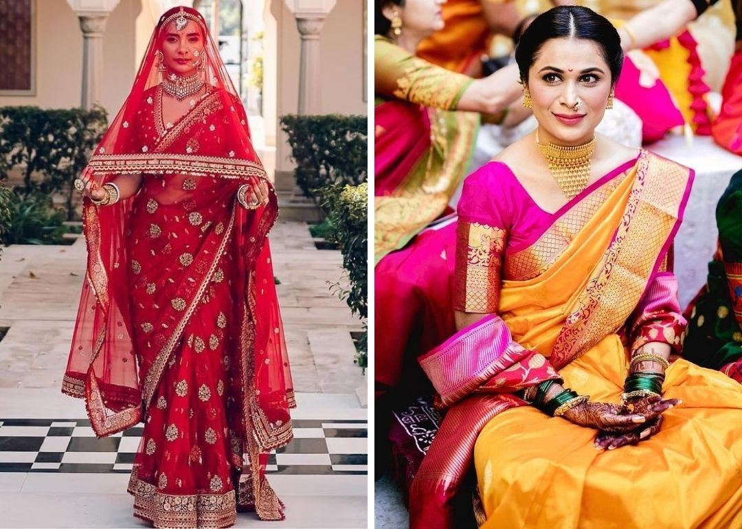 10 Stunning Wedding Saree Looks of Bollywood Brides