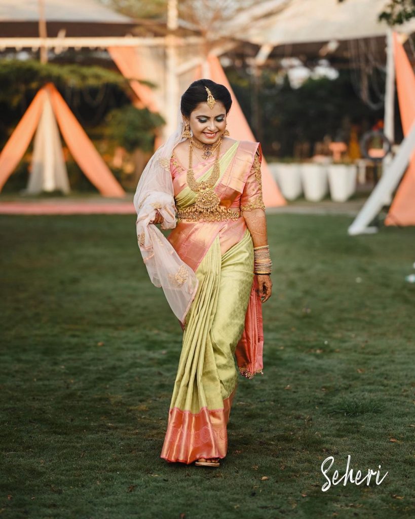 bridal saree with dupatta