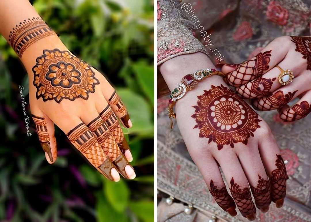 Round Shape Mehndi Design for Hands | Full Hand Mehndi Design