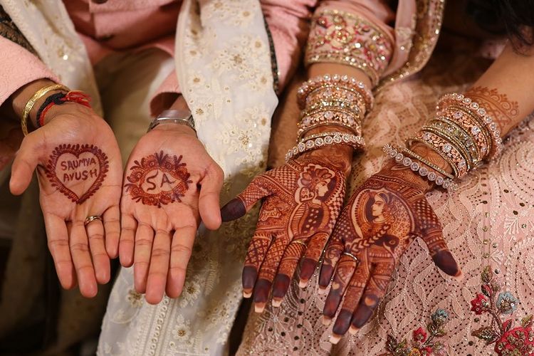 customised groom henna designs