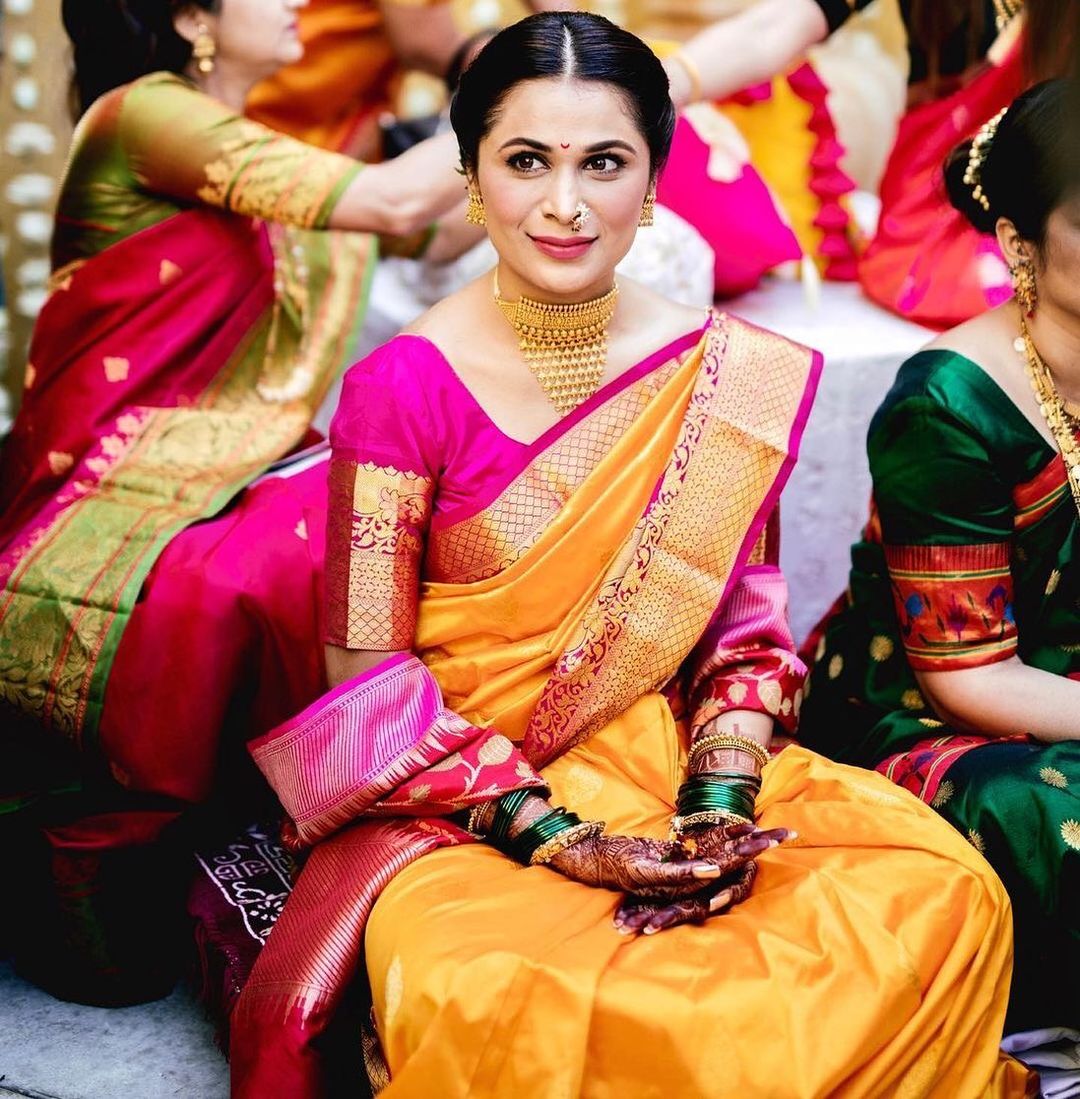 marathi bridal saree