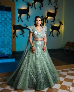 metallic lehenga