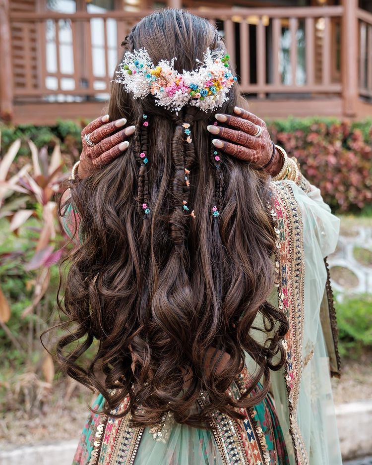 Easy open hair hairstyles Hairstyle with Flowers  New Hairstyle    YouTube