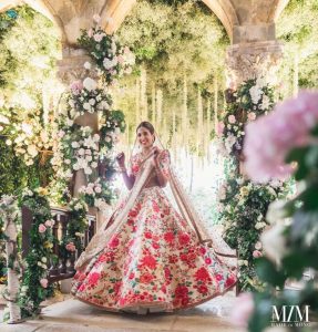 printed floral lehenga