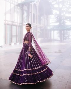 purple lehenga