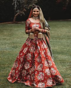 sabyasachi floral lehenga