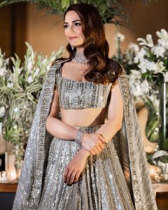 silver lehenga