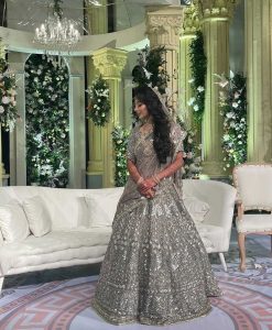 silver lehenga