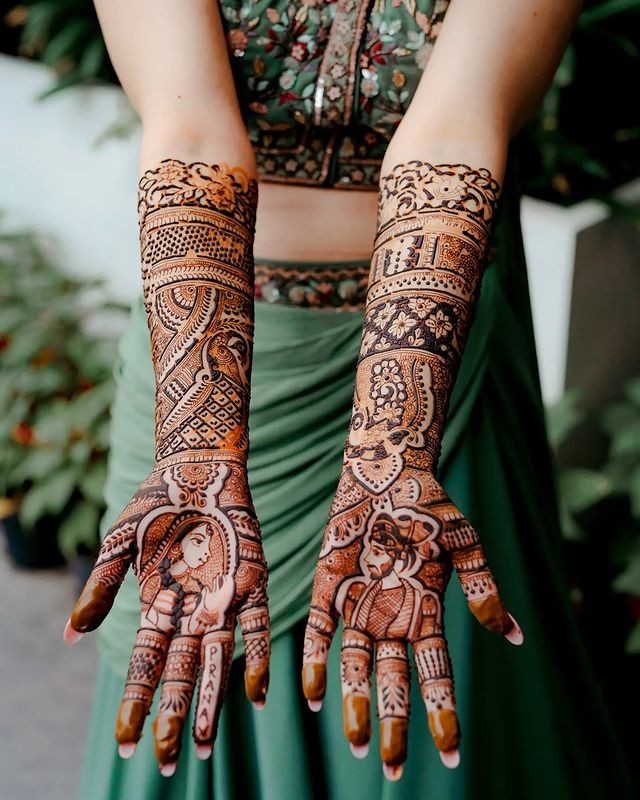 full hand bridal henna