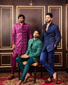 colorful groom outfits