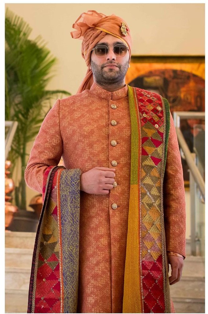 embroidered groom stole