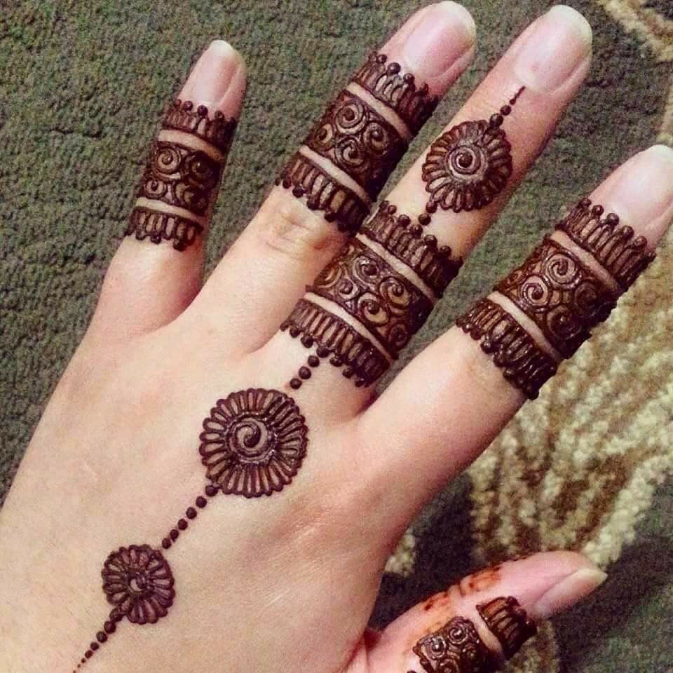 finger mehandi designs
