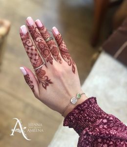 half hand henna ideas