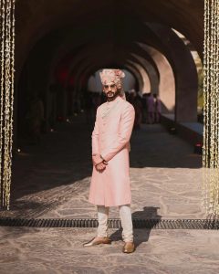 pink sherwani